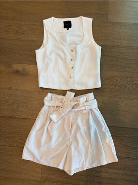 Dynamite Vest & Paperbag Waist Shorts